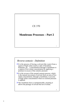 Membrane Processes_part 2