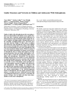 Limbic Structures and Networks in Children and