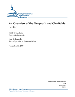 An Overview of the Nonprofit and Charitable Sector