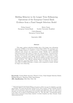 Bidding Behavior in the Longer Term Refinancing Operations of the