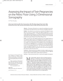 Assessing the Impact of Twin Pregnancies on the Pelvic Floor Using