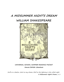 a midsummer night`s dream