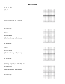 Linear equations 1) 3x &ndash; 4y = 24. a) Graph b) Find the x