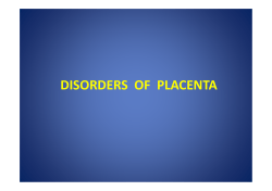 disorders of placenta