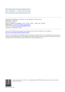 Humanistic Standards of Diction in the Inkhorn Controversy