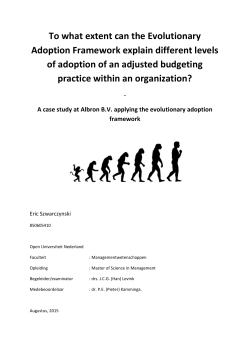To what extent can the Evolutionary Adoption Framework explain