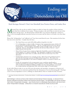 Ending our Dependence on Oil