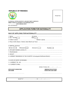 Application Form for Nationality - Rwanda Directorate General of