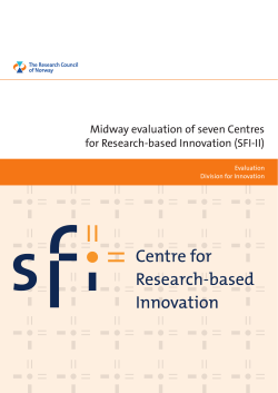 Midway evaluation of seven Centres for Research