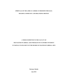 Spirituals of the African American Freedom Struggle: Building