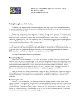 Coding Concepts and Block Coding