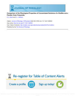 Comparison of the Rheological Properties of Concentrated