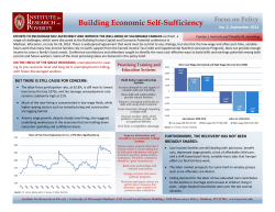 Building Economic Self-Sufficiency - Institute for Research on Poverty