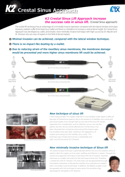 Crestal Sinus Approach