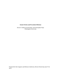 Senate Parties and Procedural Motions