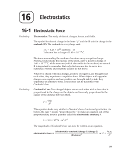 16 Electrostatics