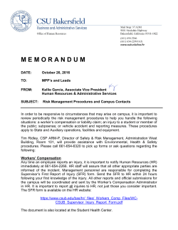 Risk Management Procedures - California State University, Bakersfield