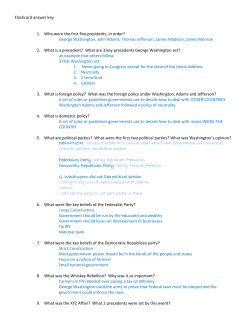 Flashcard answer key 1. Who were the first five presidents, in order