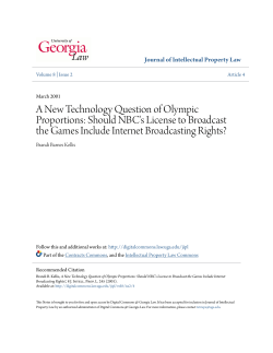 A New Technology Question of Olympic Proportions