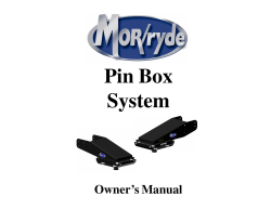 Pin Box System - Heartland Owners Manuals