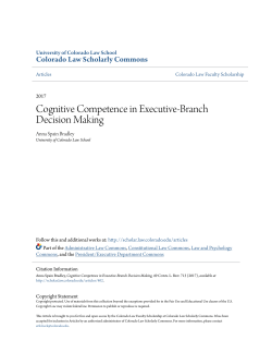 Cognitive Competence in Executive