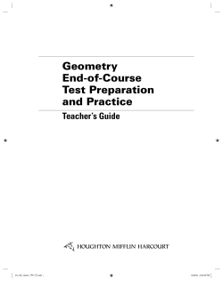 Geometry End-of-Course Test Preparation and Practice