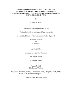 determination of reactivity ratios