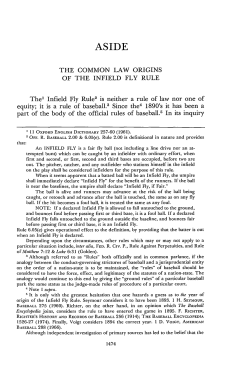 Common Law Origins of the Infield Fly Rule