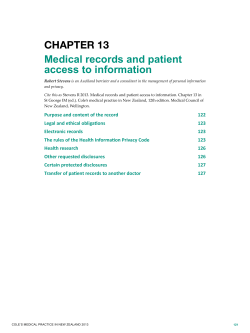 Chapter 13 - Medical Council of New Zealand