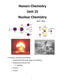Unit 2 Nuclear Chemistry Packet