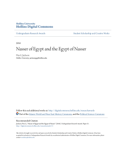 Nasser of Egypt and the Egypt of Nasser