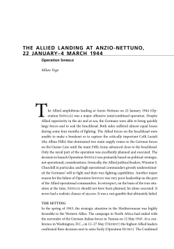 the allied landing at anzio-nettuno, 22 january&ndash;4 march 1944