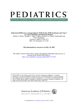 Behavioral Difference between Patients with PWS between genetic