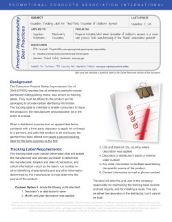 Secondary Tracking Labels