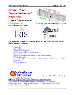 Seismic Wave Demonstrations and Animations