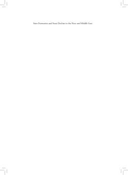 State Formation and State Decline in the Near and Middle East
