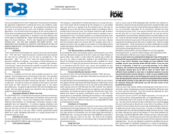 Cardholder Agreement