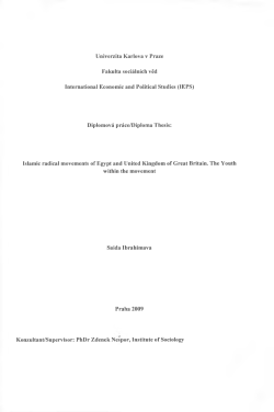 Univerzita Karlova v Praze Fakulta soci&aacute;ln&iacute;ch věd International