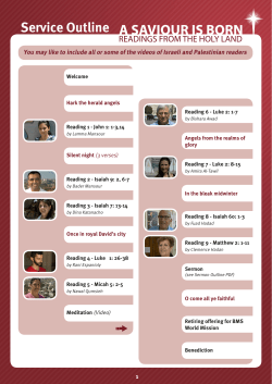 Service Outline - BMS World Mission