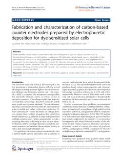 Fabrication and characterization of carbon