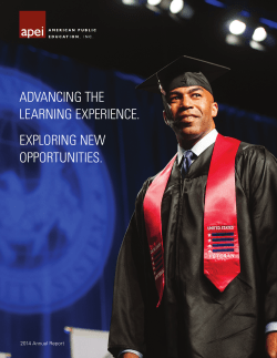 advancing the learning experience. exploring new opportunities.