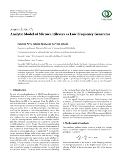 Analytic Model of Microcantilevers as Low Frequency Generator