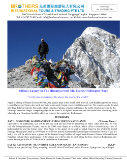 04Days Luxury in The Himalaya with Mt. Everest Helicopter Tour