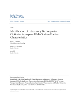 Identification of Laboratory Techiniques to Optimize Superpave HMA
