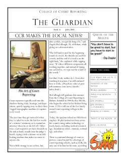 June 2014 - College of Court Reporting