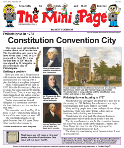 Philadelphia in 1787 Constitution Convention City