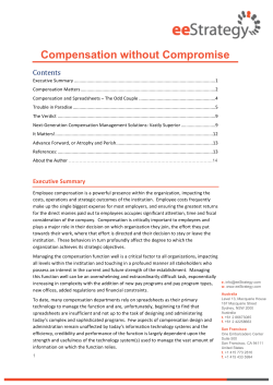 Compensation Without Compromise