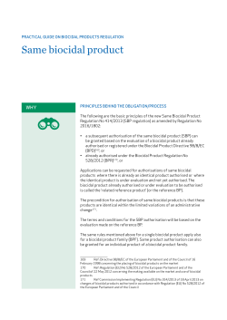Same biocidal product - ECHA