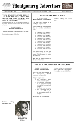 to kill a mockingbird: an editorial national or world news