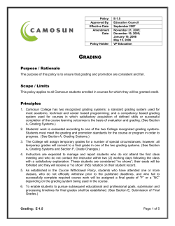 Grading - Camosun College